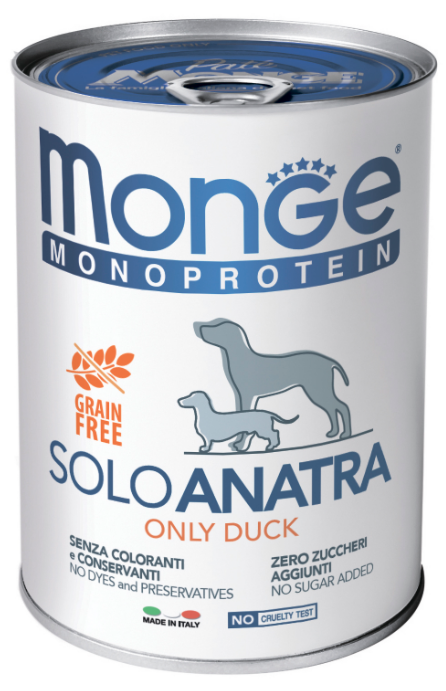 Monge Monoprotein для взрослых собак (утка), 400 г