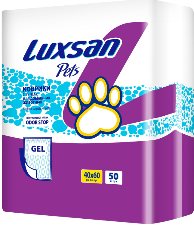LUXSAN Premium GEL пеленки для животных 40*60, 50 шт