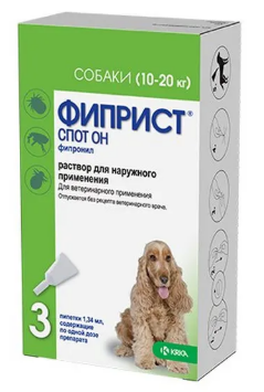 KRKA Фиприст Спот Он для собак, от 10 до 20 кг