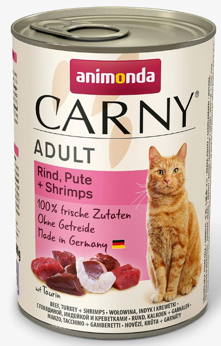 Carny для кошек (говядина, индейка, креветки), 400 г
