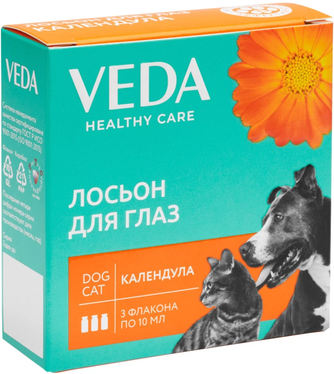 Veda лосьон для глаз (календула), 30 мл