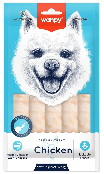 Wanpy для собак нежное пюре (с курицей), 70 г