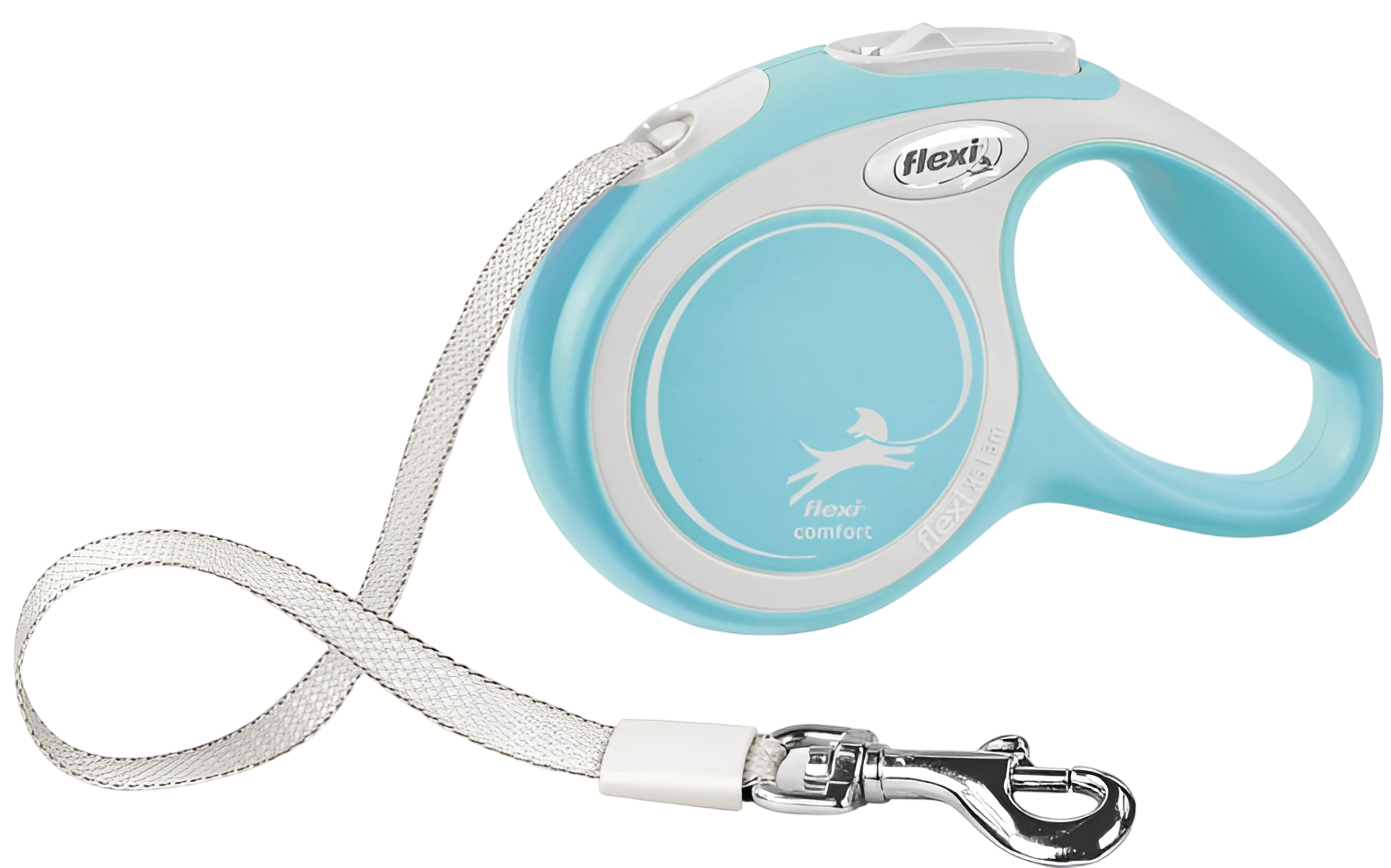 Flexi New Comfort 3 м поводок - рулетка лента (серо - голубой), XS