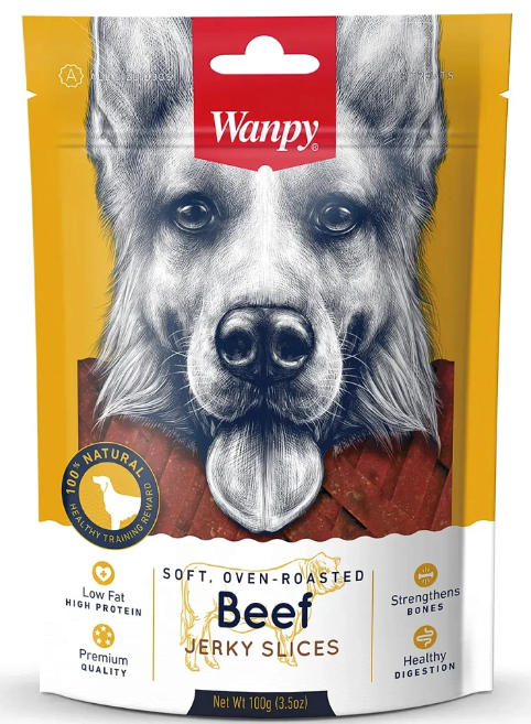 Wanpy для собак (соломка из вяленой говядины), 100 г