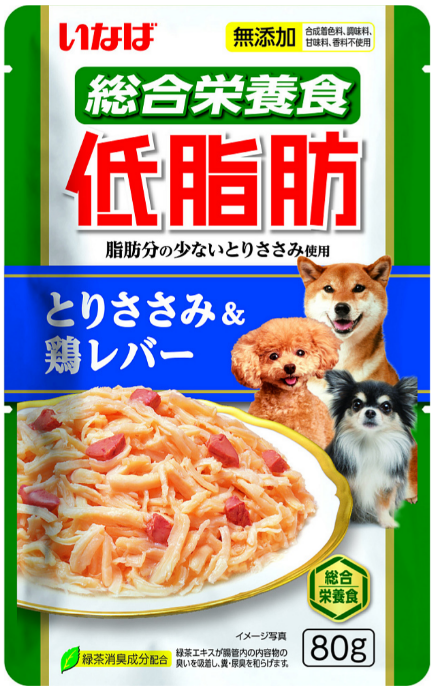 INABA Teishibo для собак (куриное филе и куриная печень), 80 г