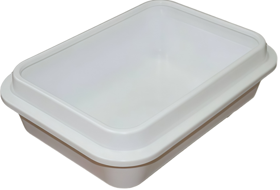 Сибирская Кошка лоток с бортом (белый), 37*27