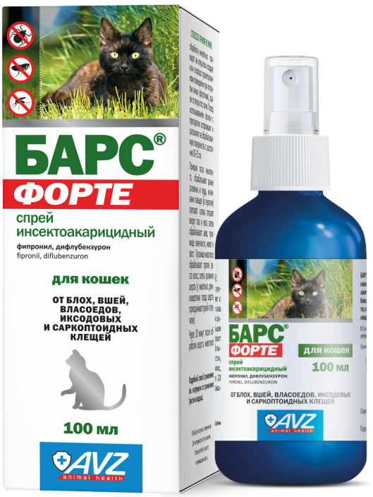 Агроветзащита Барс Форте спрей для кошек, 100 мл