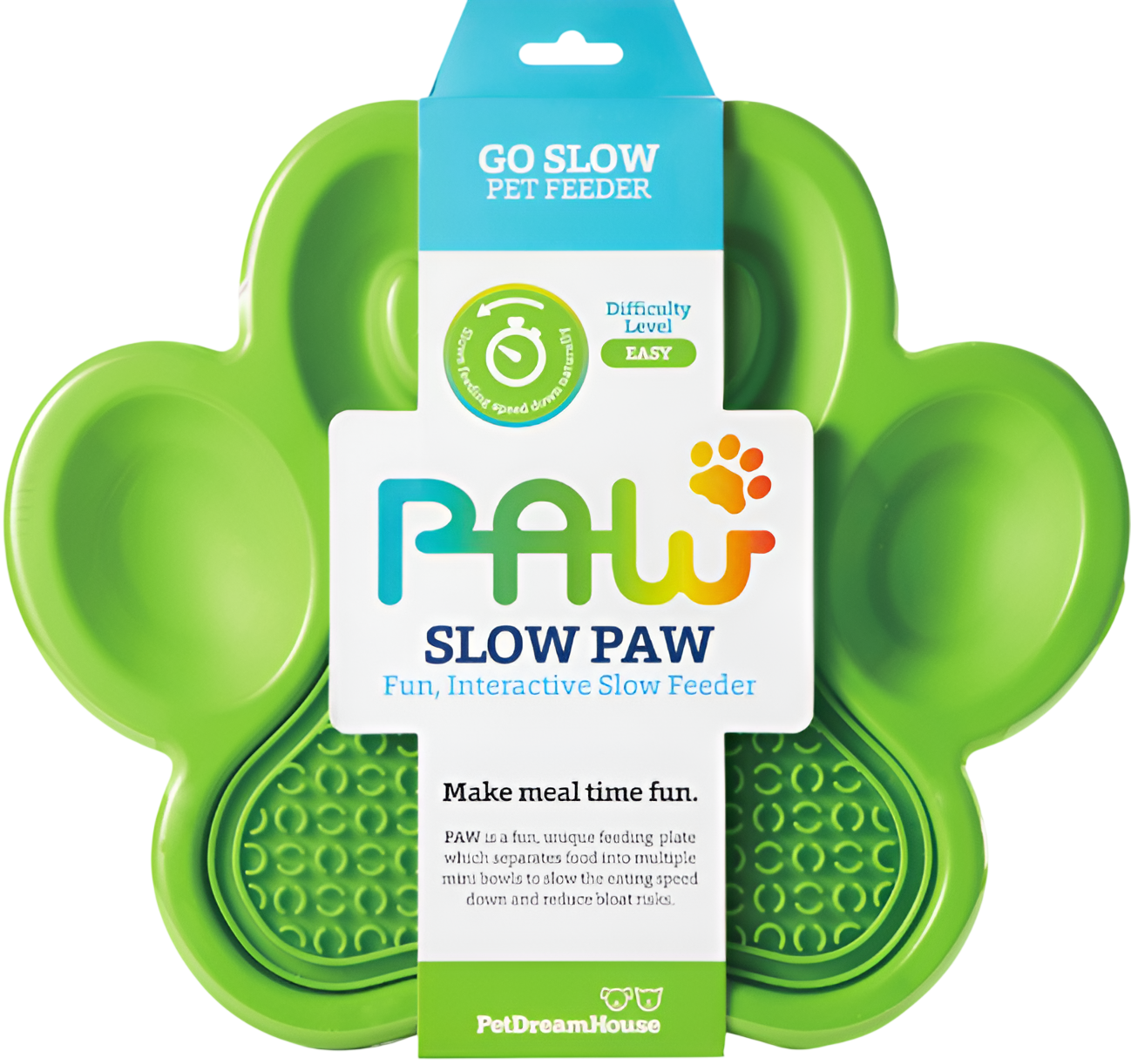 PetDreamHouse PAW миска для медленного кормления 2 в 1 (зеленая)