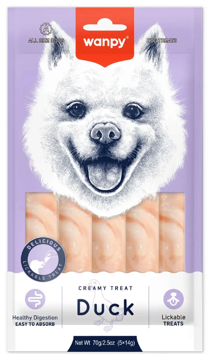 Wanpy для собак нежное пюре (с уткой), 70 г