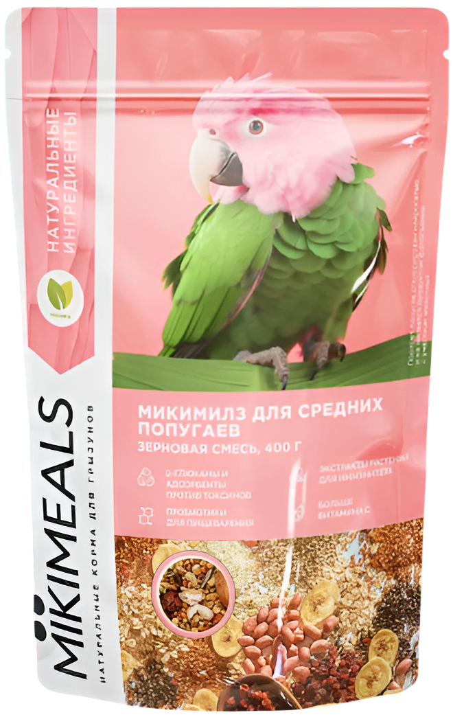 MIKIMEALS Корм для средних попугаев