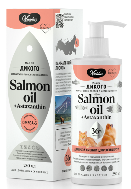Vividus масло дикого лосося с астаксантином, 250 мл