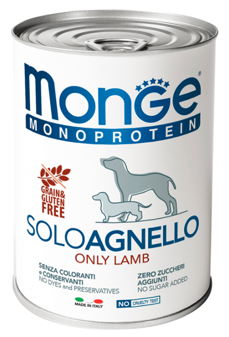 Monge Monoprotein для взрослых собак (ягненок), 400 г